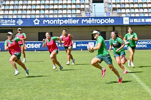 Séance d'entrainement pour l'équipe d'Australie de rugby à VII féminin, ce samedi 25 mai 2024 au GGL stadium - Crédit photos : Frédéric DAMERDJI - Ville et Métropole de Montpellier