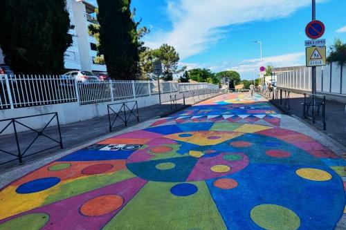La fresque xxl inaugurée hier rue Jaufre Rudel - Crédit photo : Ville de Montpellier 