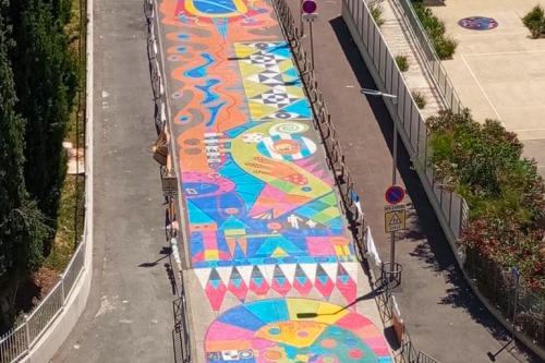 La fresque dans son intégralité - Crédit photo : écoles Averroès et Galilée